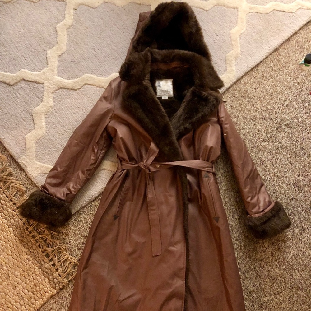 NWT Vintage 70s London Fog Fur Trench Deadstock!